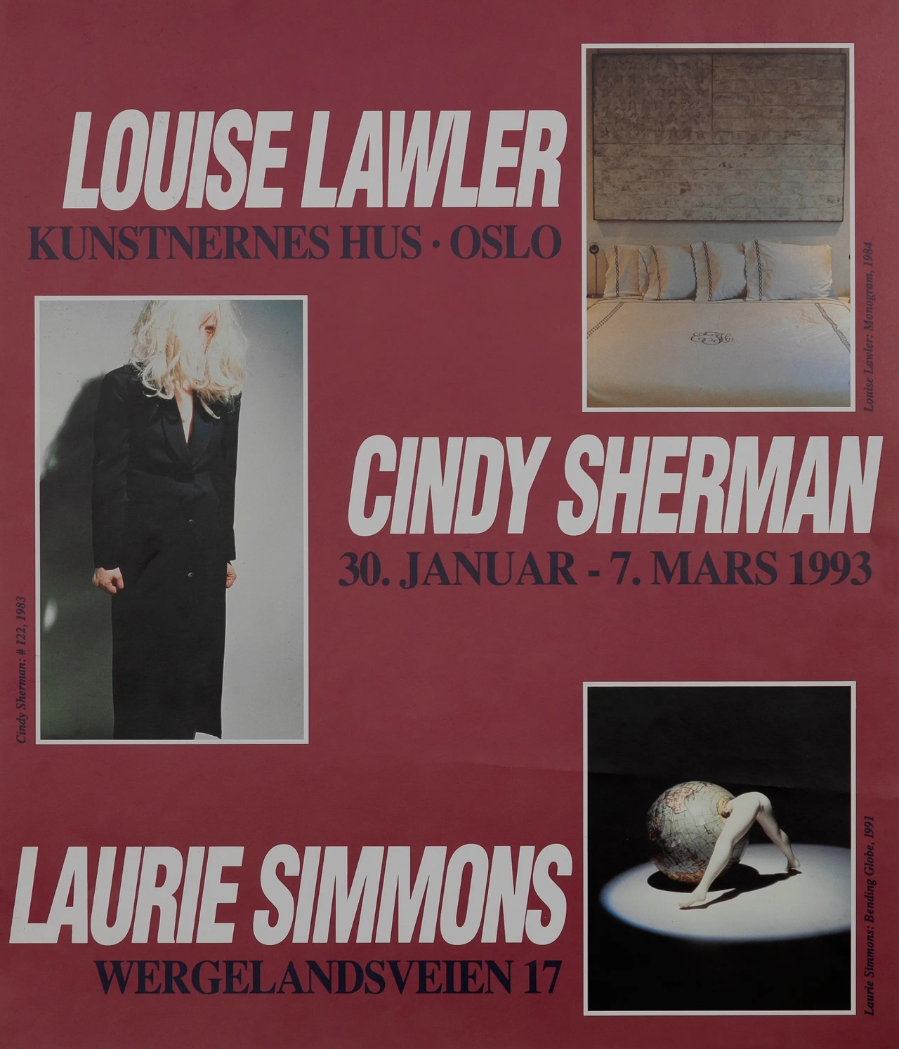“Louise Lawler, Cindy Shermann, Laurie Simmons,” Kunstnernes Hus, Oslo, 1993