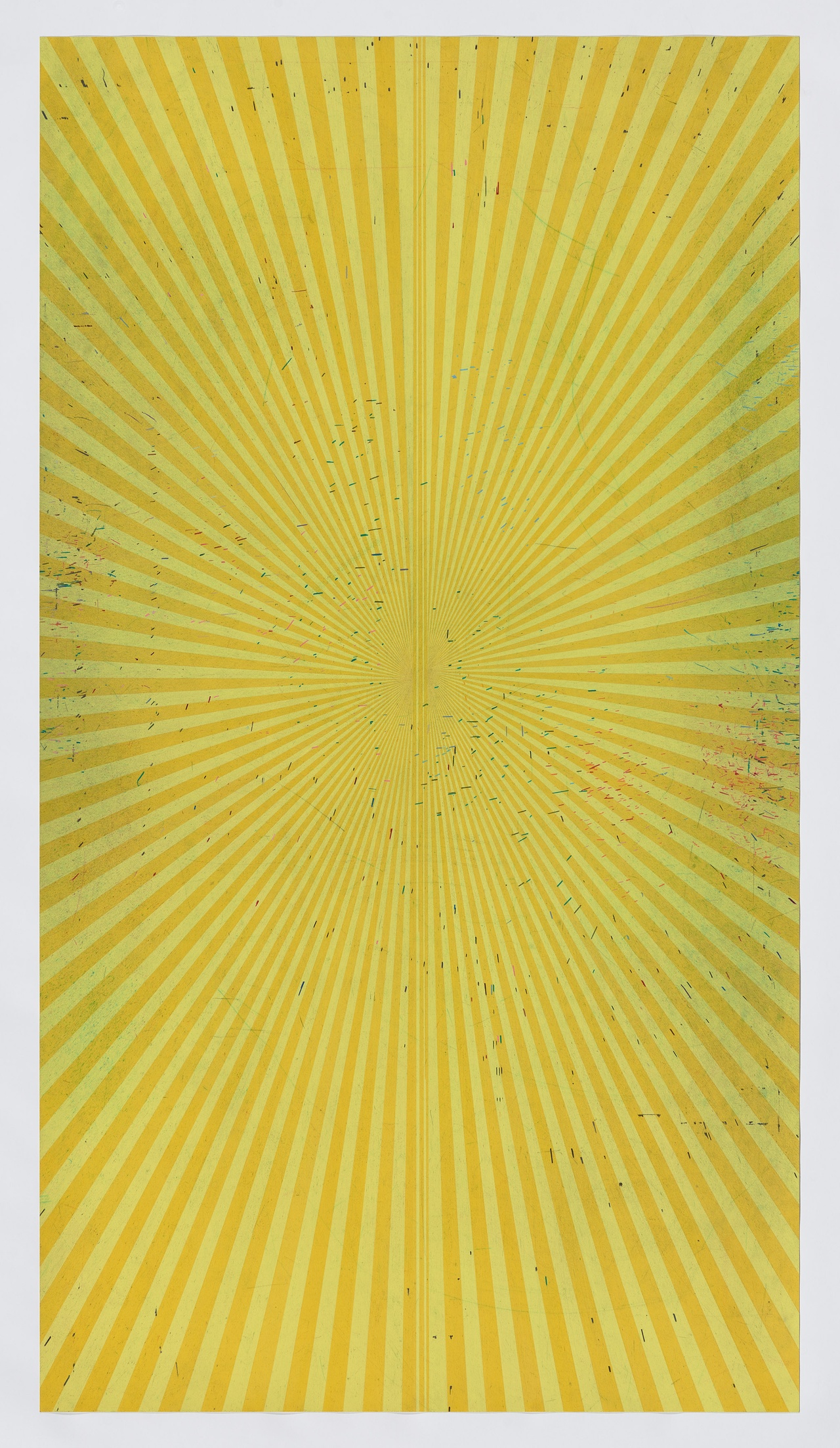 Mark Grotjahn, „Untitled (Canary Yellow and Lemon Yellow Butterfly 55.54)“, 2023