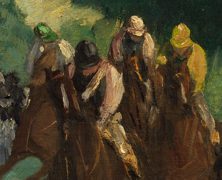 Édouard Manet, “Les Courses à Longchamp,” detail, 1866