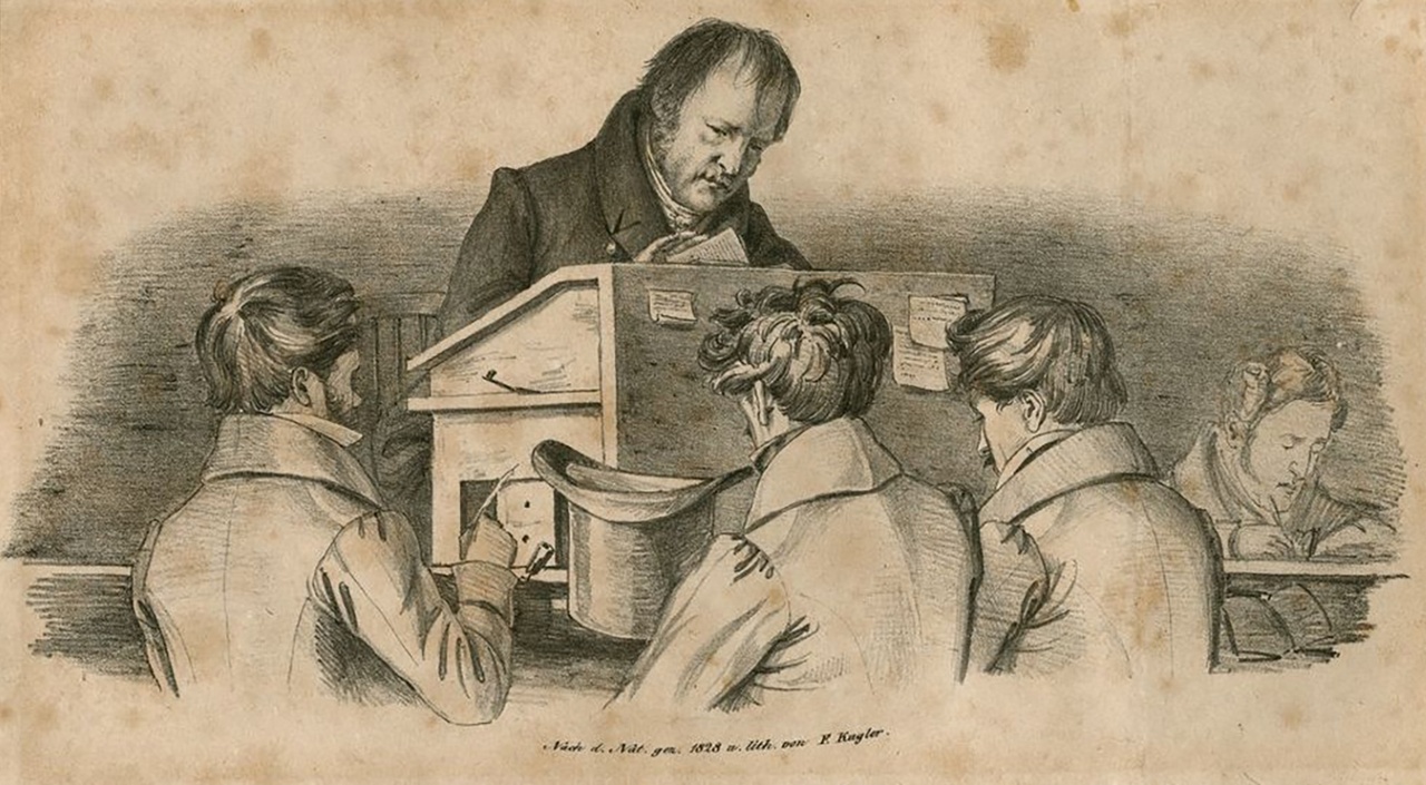 Georg Wilhelm Friedrich Hegel with students