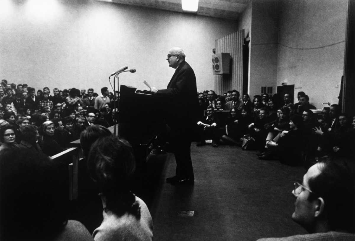 Theodor W. Adorno at the University of Frankfurt, 1964