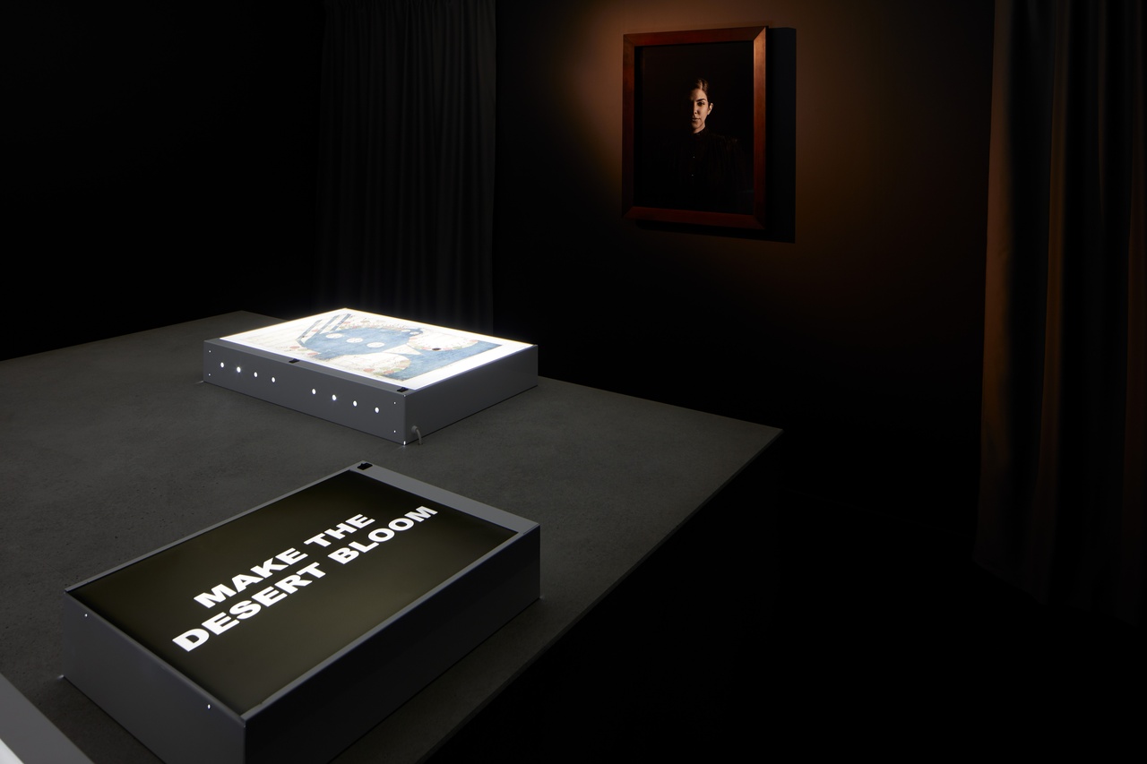 “Heba Y. Amin: When I see the future, I close my eyes,” The Mosaic Rooms, 2020, installation view